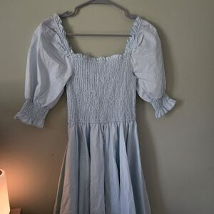 Sky Blue Long Sleeve Dress